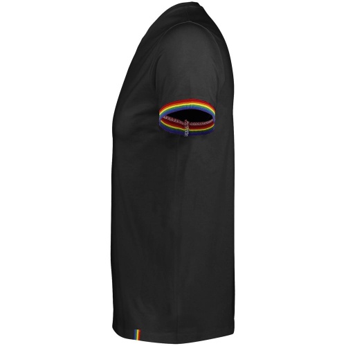 Футболка мужская Rainbow Men, черная с многоцветным фото 4