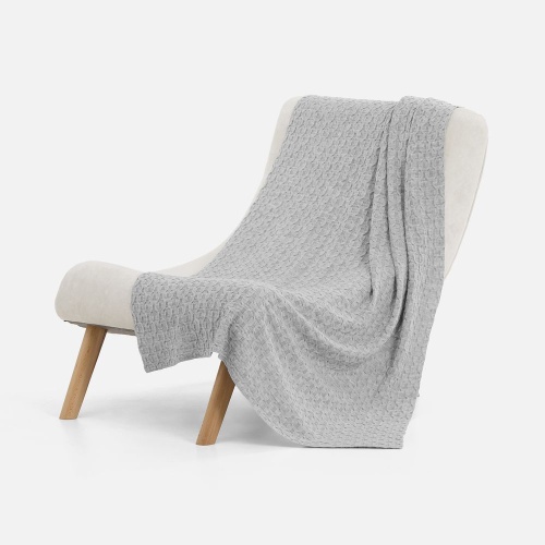 Плед Braidera, серебристо-серый меланж фото 2