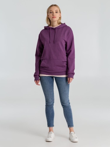 Толстовка с капюшоном унисекс Hoodie, фиолетовый меланж фото 9