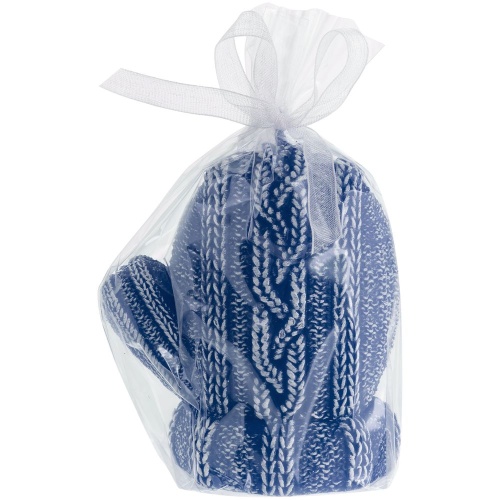 Свеча Kniteam, варежка, синяя фото 2