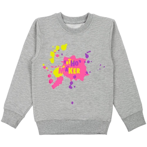 Свитшот детский «Пятно Мaker», серый меланж фото 3 Свитшот детский «Пятно Мaker», серый меланж фото 3