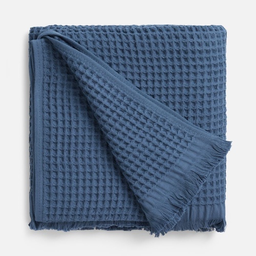 Плед вафельный Elenglect, темно-синий фото 3 Плед вафельный Elenglect, темно-синий фото 3