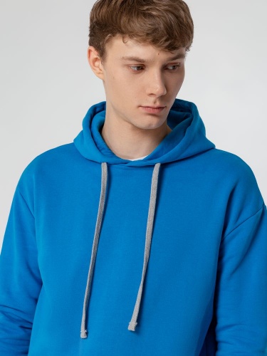 Толстовка с капюшоном Unit Kirenga Heavy, бирюзовая фото 11