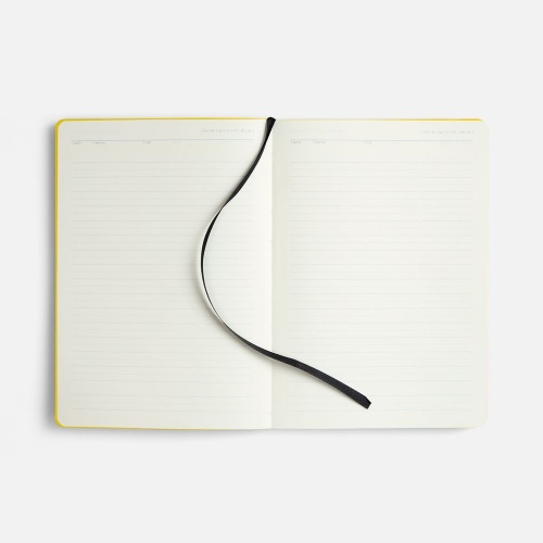 Ежедневник Doppio, недатированный, черный с желтым фото 4