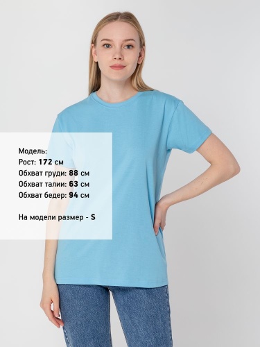 Футболка унисекс T-Bolka 160, голубая фото 9