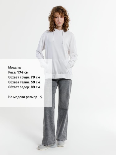 Худи унисекс Westray, белое фото 5 Худи унисекс Westray, белое фото 5