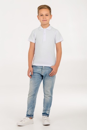 Рубашка поло детская Virma Kids, белая фото 6 Рубашка поло детская Virma Kids, белая фото 6