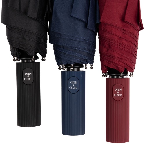 Зонт складной Ribbo, темно-синий фото 3 Зонт складной Ribbo, темно-синий фото 3