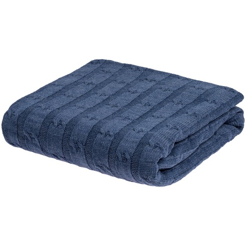 Плед Trenza, синий фото 3