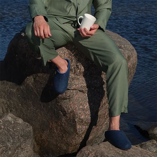 Домашние валенки Step, темно-синие (индиго) фото 4