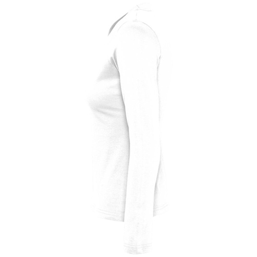 Футболка женская с длинным рукавом Majestic 150, белая фото 4 Футболка женская с длинным рукавом Majestic 150, белая фото 4