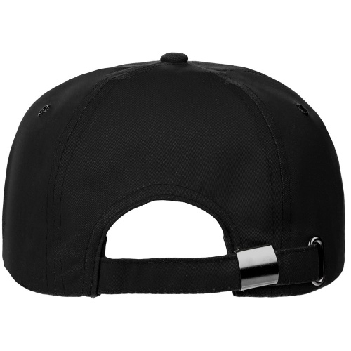 Бейсболка Canopy, черная с белым кантом фото 3