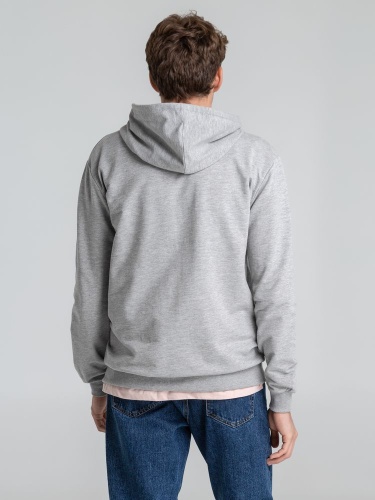 Толстовка на молнии с капюшоном Unit Siverga, серый меланж фото 10