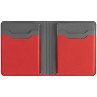 Картхолдер с отделением для купюр Dual, красный