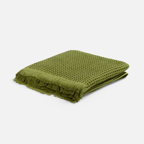 Плед вафельный Elenglect, зеленый фото 2