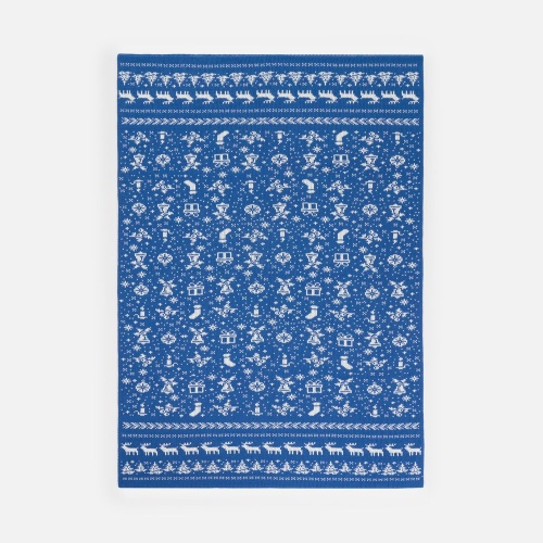 Плед Holidale, синий с молочным фото 3 Плед Holidale, синий с молочным фото 3