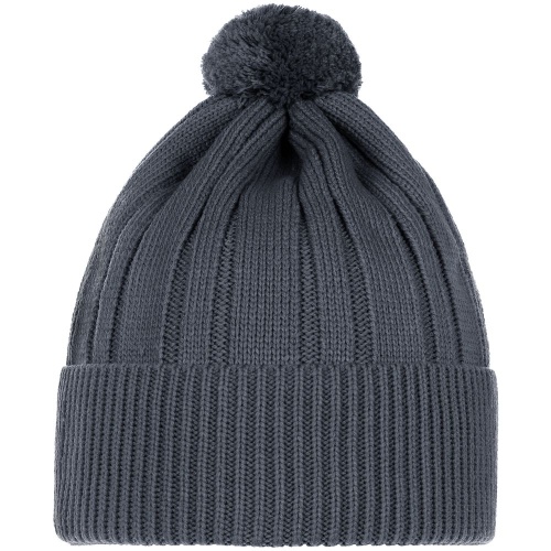 Шапка Knit Beat, серая (графит) фото 2 Шапка Knit Beat, серая (графит) фото 2