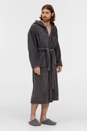 Халат флисовый Magic Mantle, темно-серый фото 4