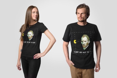 Футболка женская «Ван-Пакман», черная фото 7