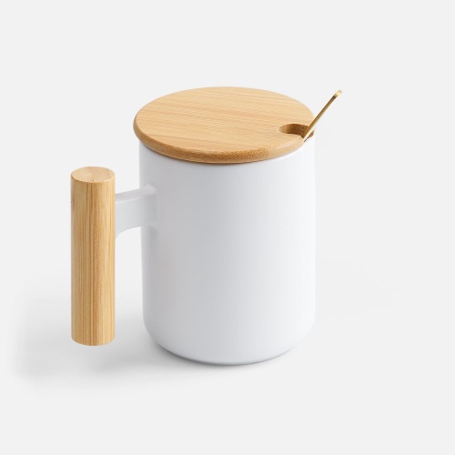 Кружка с ложкой Eco Fusion, белая фото 2 Кружка с ложкой Eco Fusion, белая фото 2