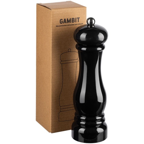 Механическая мельница для специй Gambit, черная фото 3