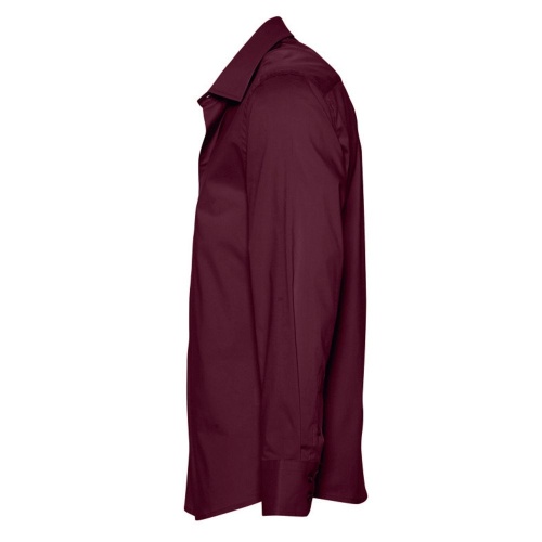 Рубашка мужская с длинным рукавом Brighton, бордовая фото 4 Рубашка мужская с длинным рукавом Brighton, бордовая фото 4