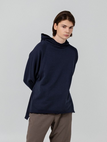 Худи унисекс Vozduh 1.0, темно-синее Худи унисекс Vozduh 1.0, темно-синее