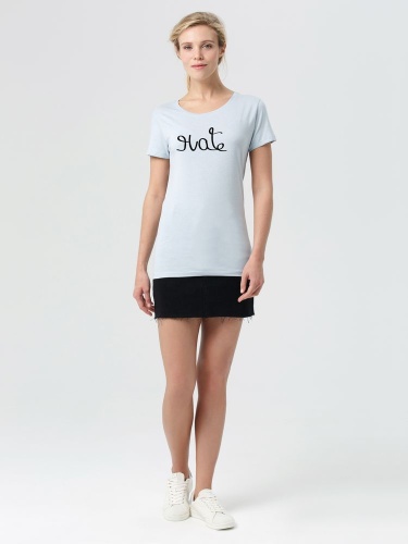 Футболка женская Hate-Love, голубая фото 4