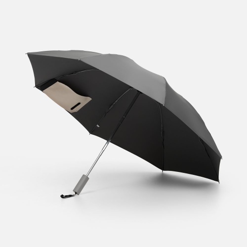 Зонт обратного сложения Easyroll, серый фото 2 Зонт обратного сложения Easyroll, серый фото 2