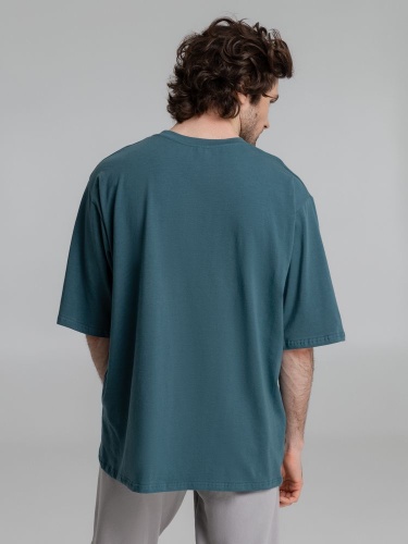 Футболка оверсайз Slope, бирюзовая (морская волна) фото 10 Футболка оверсайз Slope, бирюзовая (морская волна) фото 10