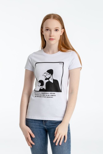 Футболка женская «Леон», белая, ver.2 Футболка женская «Леон», белая, ver.2