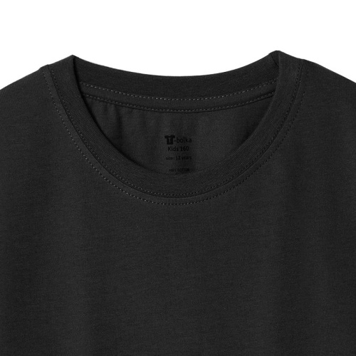 Футболка детская T-Bolka Kids, черная фото 4