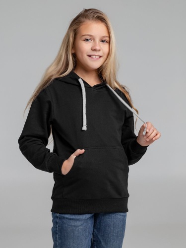 Толстовка с капюшоном детская Kirenga Kids, черная фото 7 Толстовка с капюшоном детская Kirenga Kids, черная фото 7