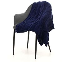 Плед Snefald, темно-синий