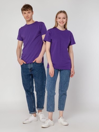 Футболка унисекс T-Bolka 160, фиолетовая фото 13