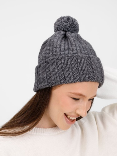 Шапка Frissonelle, серый меланж фото 6