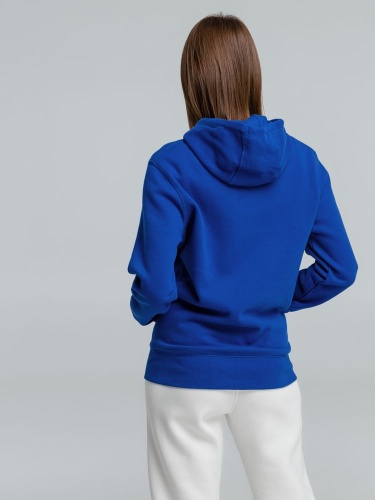 Толстовка на молнии с капюшоном унисекс King, ярко-синяя фото 7