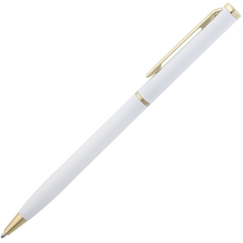 Ручка шариковая Hotel Gold, ver.2, глянцевая белая фото 4 Ручка шариковая Hotel Gold, ver.2, глянцевая белая фото 4