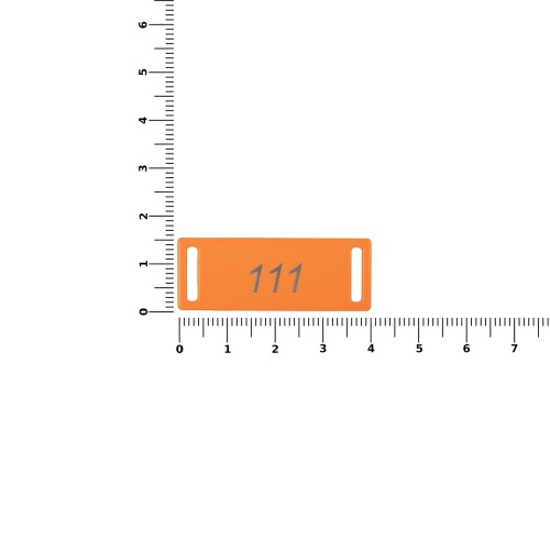 Шильдик металлический Kova, оранжевый неон фото 2 Шильдик металлический Kova, оранжевый неон фото 2