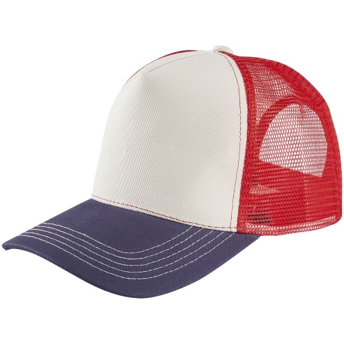 Бейсболка Blink, молочная с красным Бейсболка Blink, молочная с красным