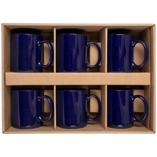 Набор из 6 кружек Promo, темно-синий фото 4