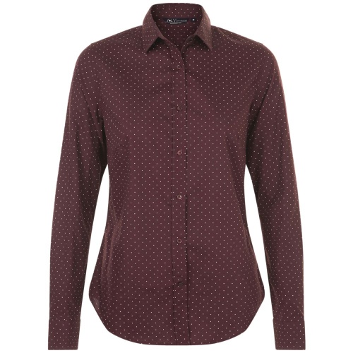Рубашка женская Becker Women, бордовая с белым Рубашка женская Becker Women, бордовая с белым