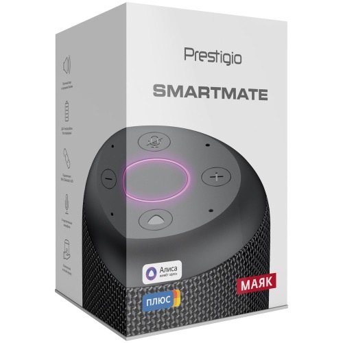 Умная колонка Smartmate с помощником «Алиса», черная фото 2 Умная колонка Smartmate с помощником «Алиса», черная фото 2