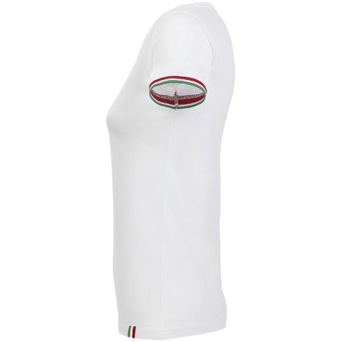 Футболка женская Rainbow Women, белая с ярко-зеленым фото 4