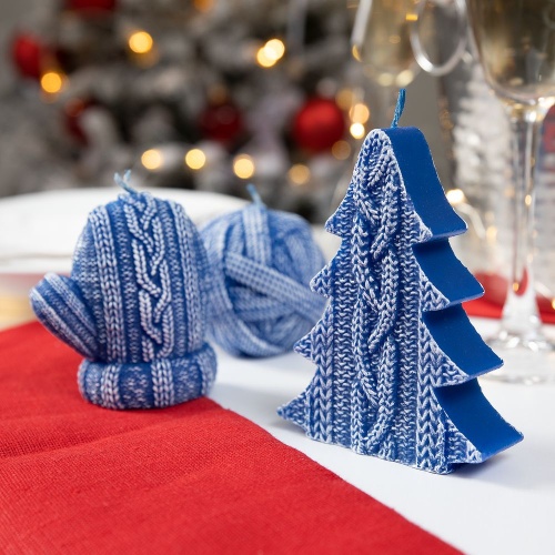 Свеча Kniteam, клубок, синий фото 3 Свеча Kniteam, клубок, синий фото 3