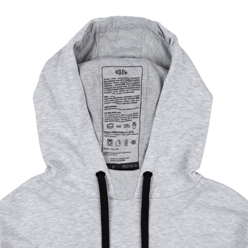 Худи оверсайз «Чистая соль», серый меланж фото 4 Худи оверсайз «Чистая соль», серый меланж фото 4