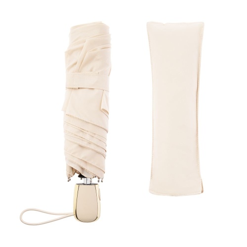 Зонт складной Nicety, бежевый фото 2 Зонт складной Nicety, бежевый фото 2