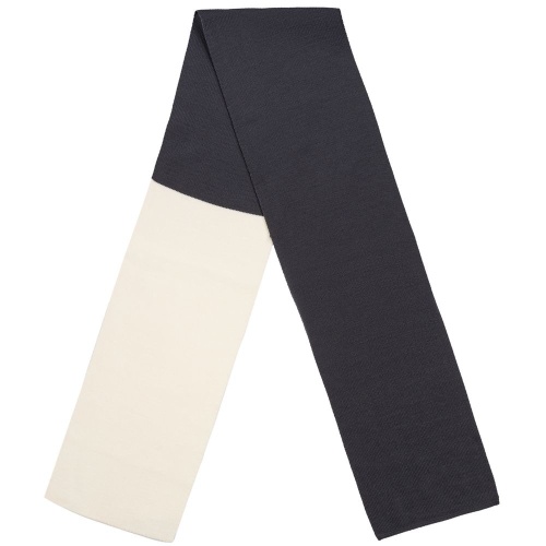 Шарф Real Talk Duo, молочный с графитовым фото 5 Шарф Real Talk Duo, молочный с графитовым фото 5