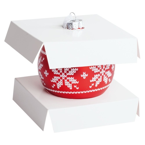 Елочный шар «Скандинавский узор», 10 см, красный фото 7 Елочный шар «Скандинавский узор», 10 см, красный фото 7