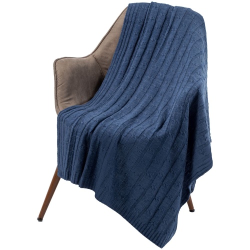 Плед Trenza, синий фото 6